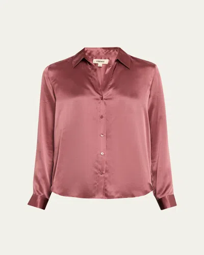 L Agence Tyler Long-sleeve Blouse In Purple