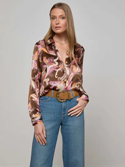 L Agence Tyler Silk Blouse In Multi