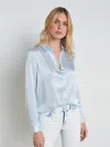 L Agence Tyler Long-sleeve Blouse In Ice Water