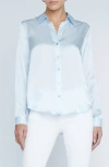 L Agence Tyler Long-sleeve Blouse In Ice Water