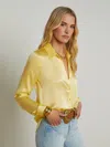 L'agence Tyler Long-sleeve Silk Blouse In Pale Yellow In Pale Yellow