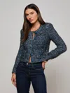 L Agence Una Knit Cardigan In Blue