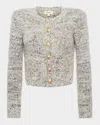 L Agence Una Cardigan In Blackivorygold Multi