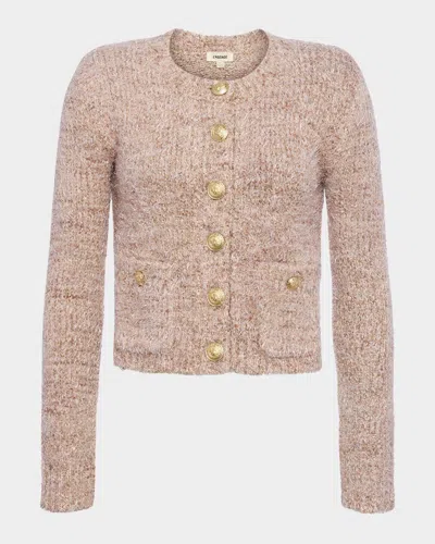 L Agence Una Knit Cardigan In Dusty Pink Multi