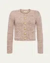 L Agence Una Knit Cardigan In Dusty Pink Multi