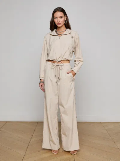 L Agence Valkyrie Snap Pant In Neutral