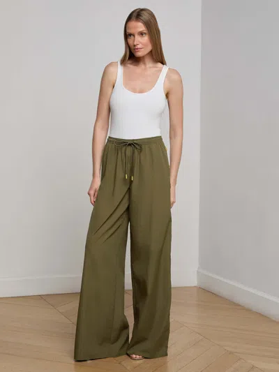 L Agence Valkyrie Snap Pant In Green