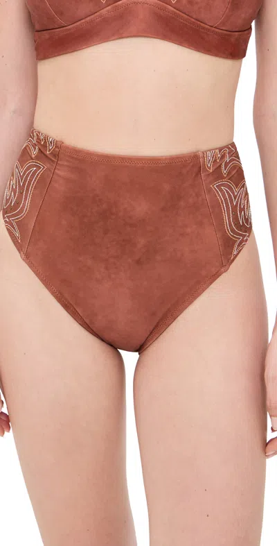 L Agence Vanessa Bolero High Waisted Bottoms Bronze