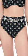 L Agence Vanessa Southwestern High Waisted Bottoms Black