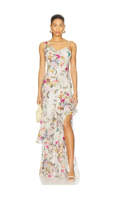 L AGENCE VIOLA COWL NECK GOWN