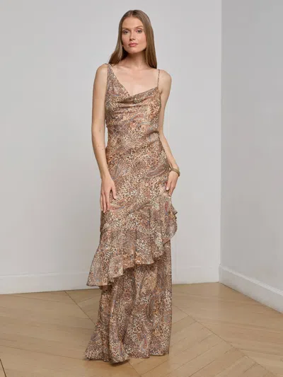 L Agence Viola Silk Gown