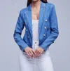 L Agence Wayne Cropped Double-breasted Jacket In Multi