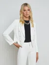L Agence Wayne Open-front Blazer In Ivory