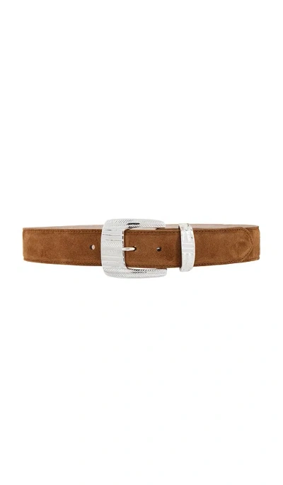 L Agence Western Engraved Belt In Brown