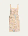 L'agence Western Paisley Idy Button-front Tank Dres In Multi