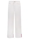 L'agence White Cotton Denim Jeans With Belt Loops In White