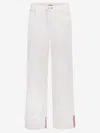 L Agence Miley Ultra High Rise Wide Leg Cuff Jeans In Blanc