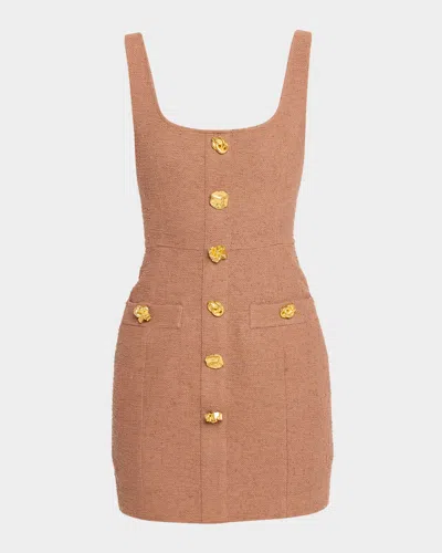 L Agence Wiley Sleeveless Button-front Mini Dress In Pink