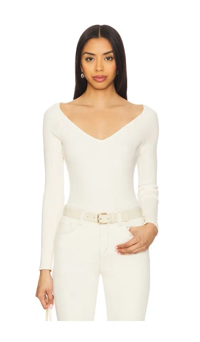 L Agence Winona Bodysuit In Ivory