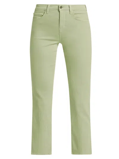 L Agence Women's Alexia High-rise Cropped Cigarette Jeans In Laurel Green