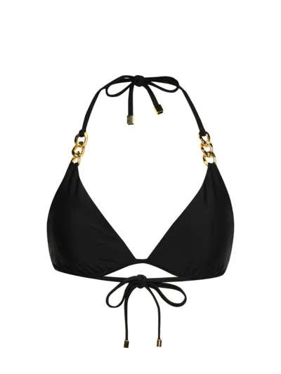 L Agence Women's Annabelle Triangle Bra Bikini Top In Black