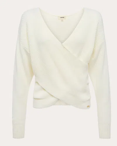 L Agence Women's Antonella Ribbed Knit Crossover Sweater