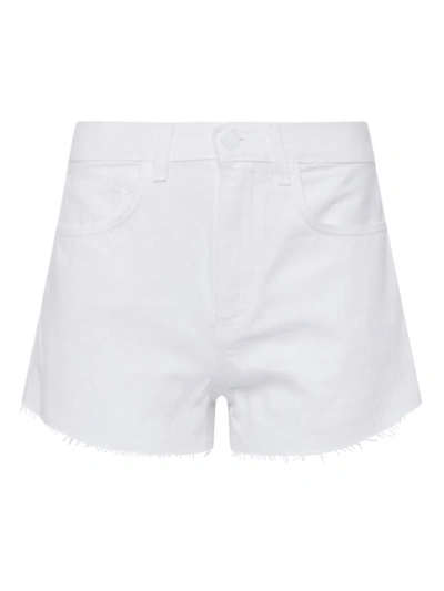 L Agence Women's Beck High-rise Denim Shorts In Blanc