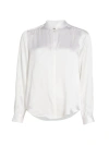 L Agence Women's Bianca Silk Charmeuse Blouse In White