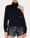 L Agence Nica Scoop-neck Tank Bodysuit In Black/gold