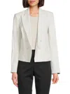 L AGENCE WOMEN'S BROOKE DOUBLE BREASTED LEATHER BLAZER