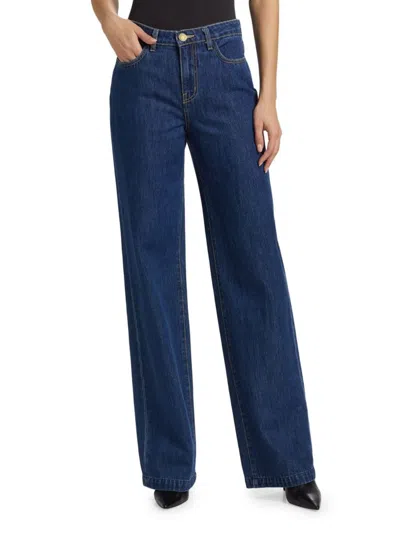L Agence Women's Clayton High-rise Wide-leg Jeans In Blue