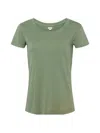 L Agence Cory Cotton Scoopneck Tee In Clover