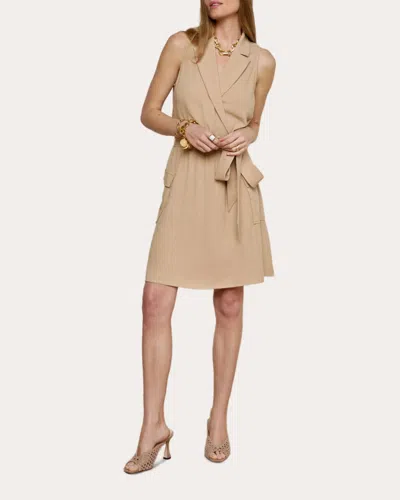 L Agence Women's Cosima Belted Linen-blend Wrap Dress