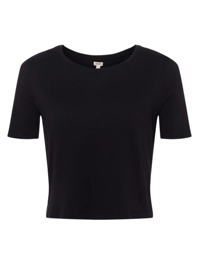 L Agence Women's Donna Crewneck T-shirt In Black