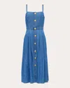 L Agence Esmeralda Button-front Midi Dress