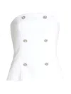 L Agence Women's Fay Double-breasted Strapless Bustier In White