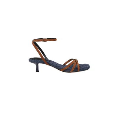 L Agence Women's Genette Buckskin Suede In Denim/brown