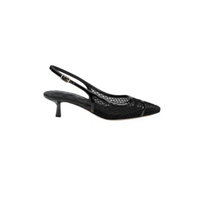 L Agence Women's Graland Pointed Toe Slingback Pump In Black Mesh In Multi