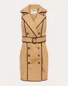 L Agence Hale Trench Mini Dress In Neutrals