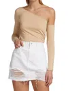L Agence Lagence Hattie One-shoulder Top In Nude