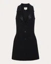 L Agence Jazlynn Tuxedo Dress In Black