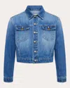 L Agence Koda Cropped Denim Jacket