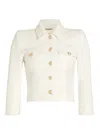 L'agence Women's Kumi Twill Crop Jacket In White