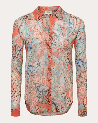 L Agence Women's Laurent Paisley-print Chiffon Blouse Polyester In Multi
