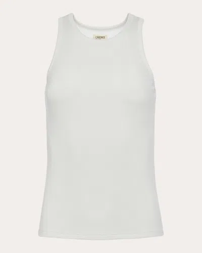 L Agence L'agence Nia Racerback Tank Top In White