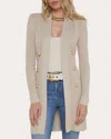 L Agence Noe Double-breasted Cardigan In White