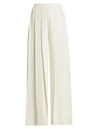 L Agence Women's Nova Pleat Straight-leg Trousers In Ivory