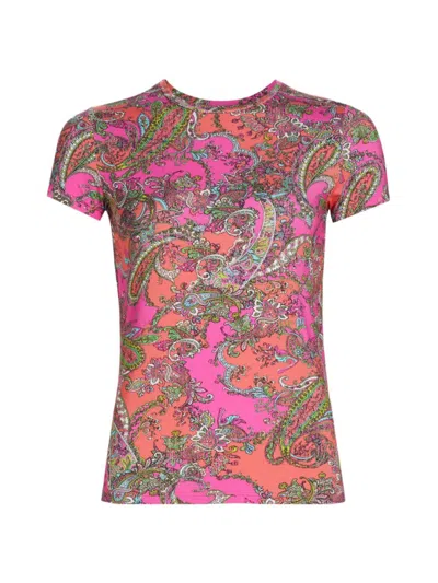 L AGENCE WOMEN'S RESSI PAISLEY STRETCH TOP