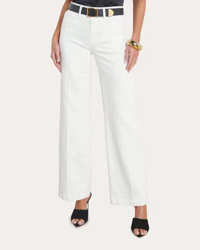 L Agence Women's Scottie High-rise Wide Leg Jeans In White