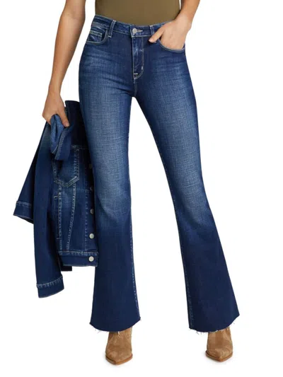 L Agence Women's Sera Sneaker High Rise Flared Jeans